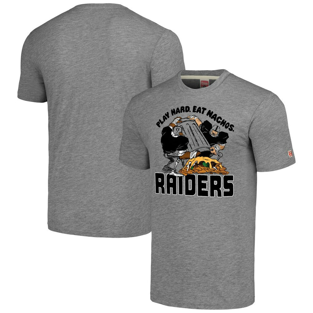 Las Vegas Raiders Homage Unisex NFL x Guy Fieri’s Flavortown Tri-Blend T-Shirt Gray | NFL
