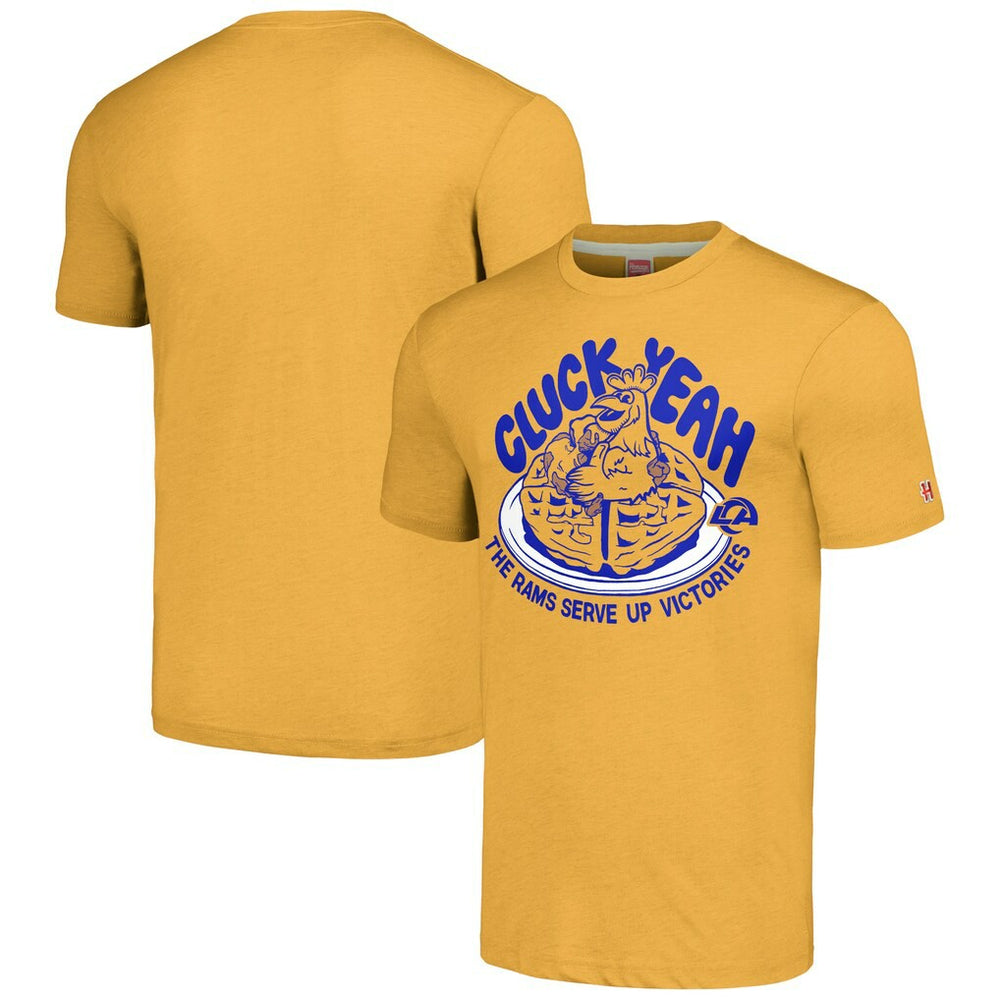 Los Angeles Rams Homage Unisex NFL x Guy Fieri’s Flavortown Tri-Blend T-Shirt Gold | NFL