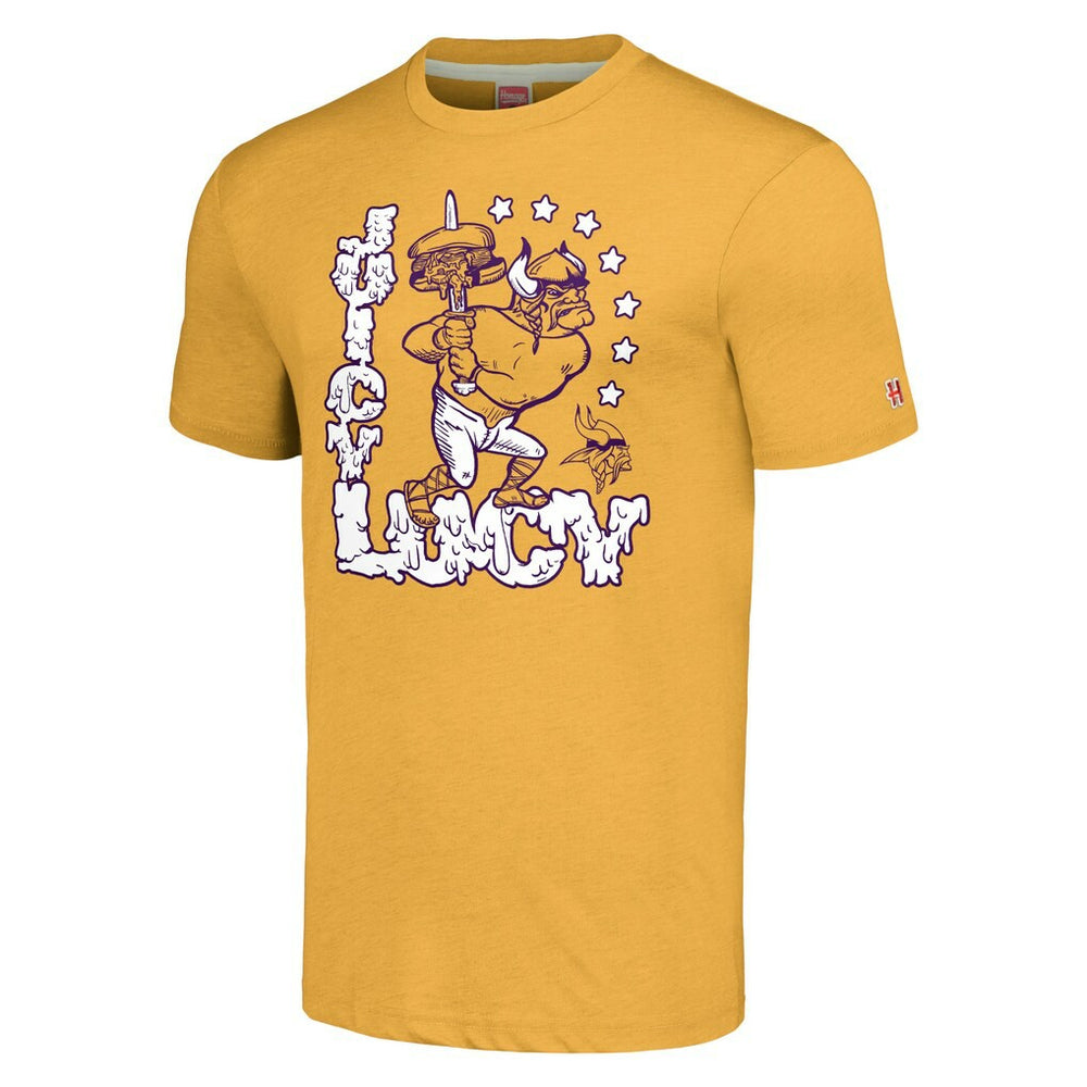 Minnesota Vikings Homage Unisex NFL x Guy Fieri’s Flavortown Tri-Blend T-Shirt Gold | NFL