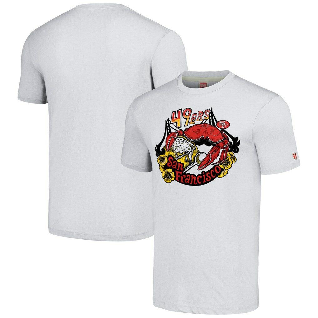 San Francisco 49ers Homage Unisex NFL x Guy Fieri’s Flavortown Tri-Blend T-Shirt Ash | NFL