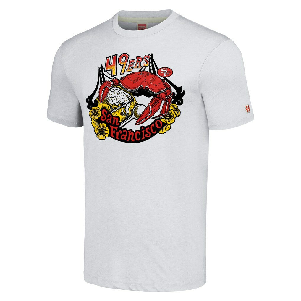 San Francisco 49ers Homage Unisex NFL x Guy Fieri’s Flavortown Tri-Blend T-Shirt Ash | NFL