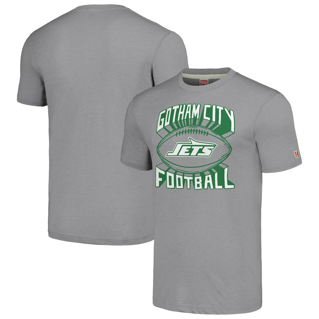 New York Jets Homage Hyper Local Tri-Blend T-Shirt Gray | NFL