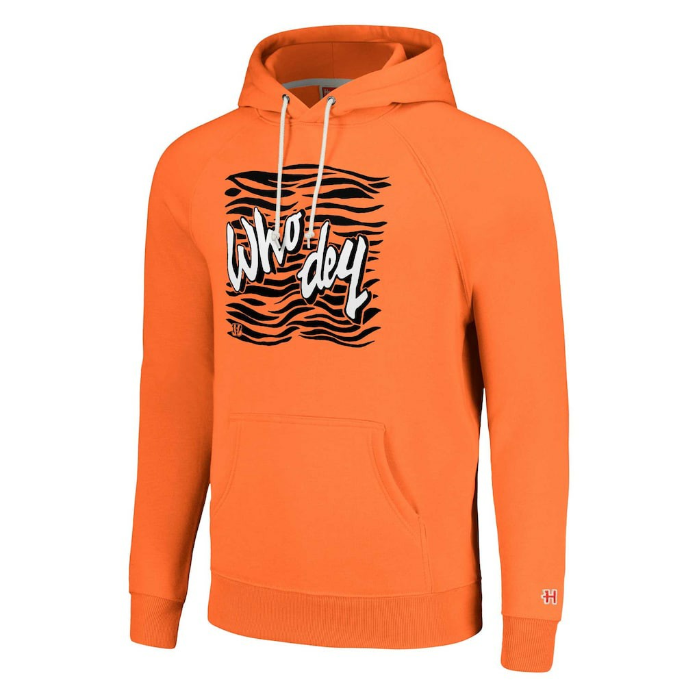 Cincinnati Bengals Homage Unisex Hyperlocal Raglan Pullover Hoodie Orange | NFL