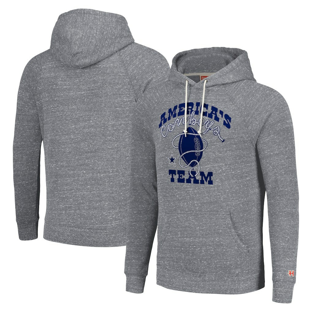 Dallas Cowboys Homage Unisex Hyperlocal Raglan Pullover Hoodie Gray | NFL