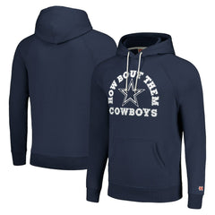 Dallas Cowboys Homage Unisex Hyperlocal Raglan Pullover Hoodie Navy | NFL