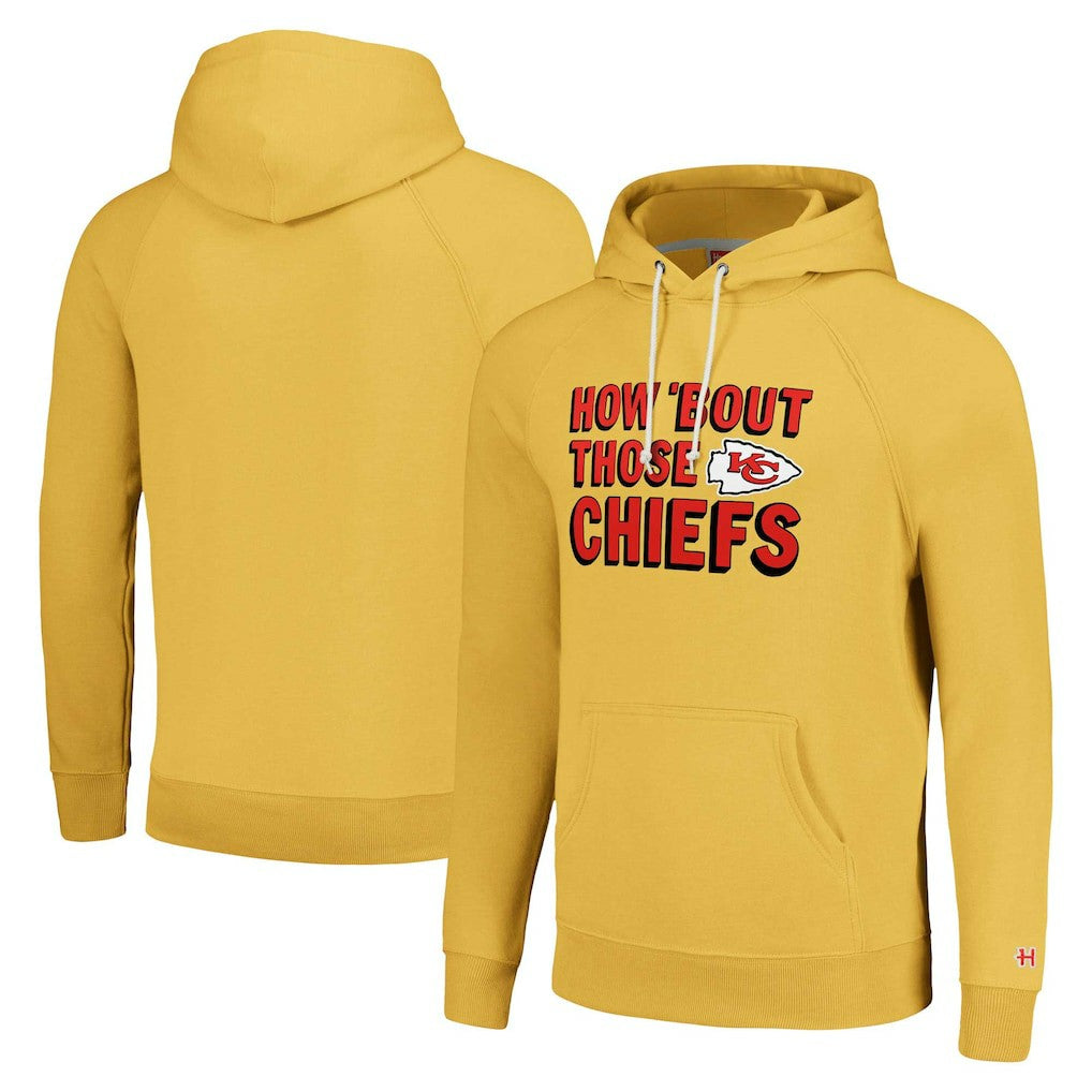 Kansas City Chiefs Homage Unisex Hyperlocal Raglan Pullover Hoodie Gold | NFL
