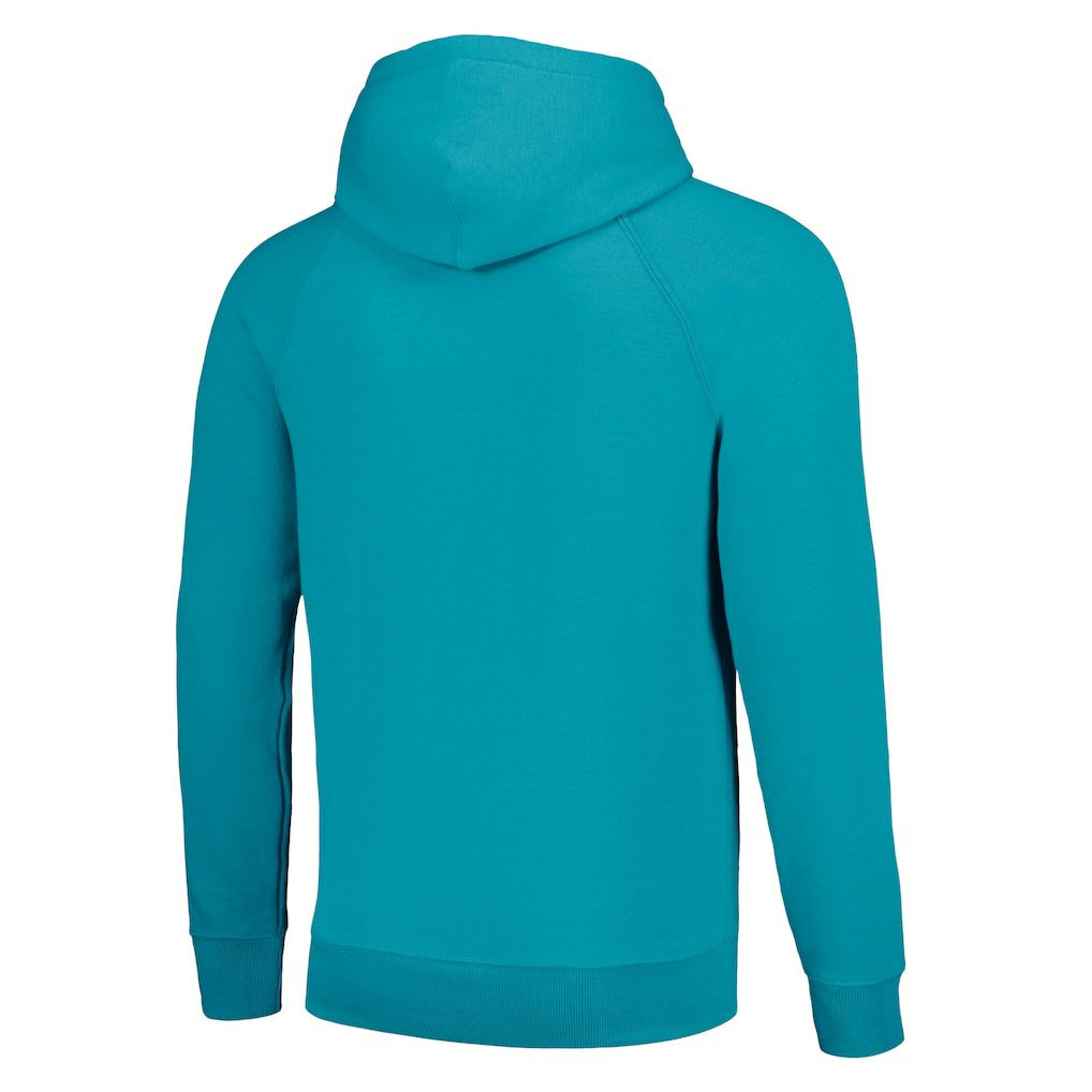 Miami Dolphins Homage Unisex Hyperlocal Raglan Pullover Hoodie Aqua | NFL
