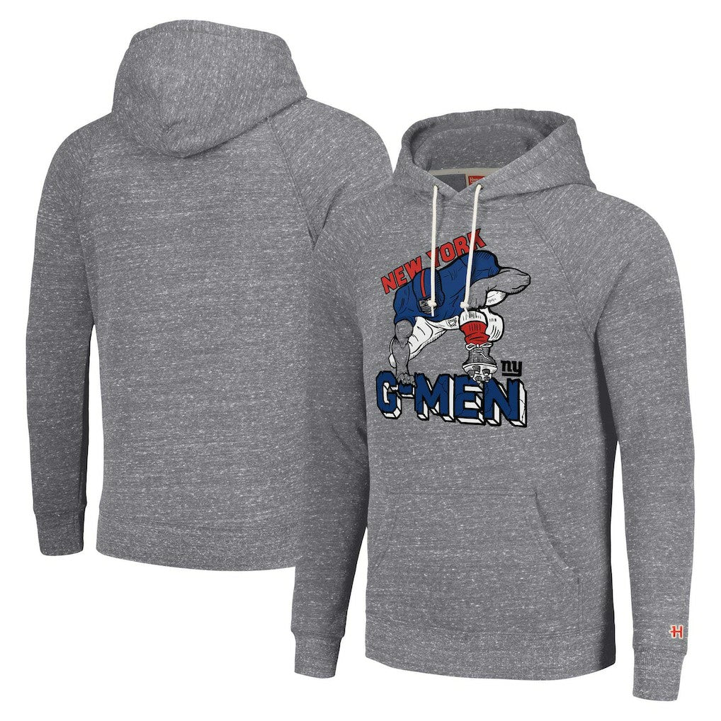 New York Giants Homage Unisex Hyperlocal Raglan Pullover Hoodie Gray | NFL