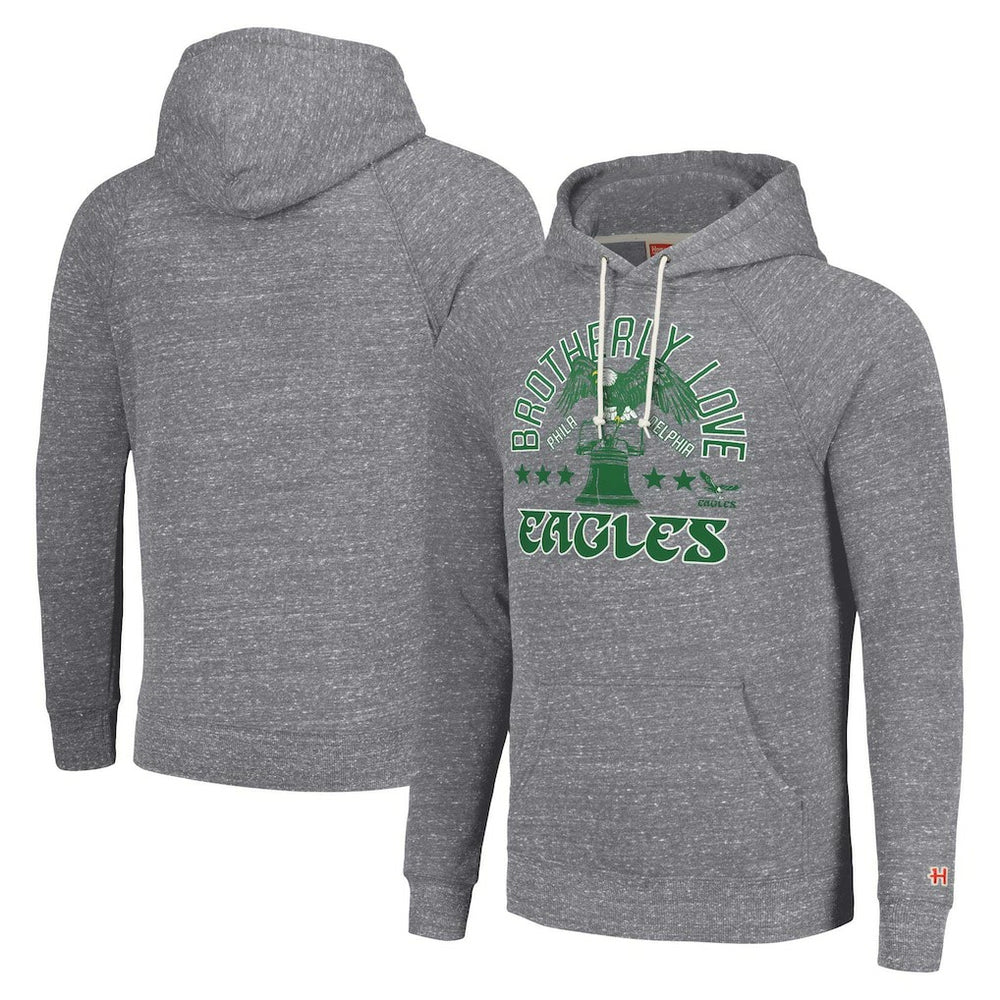 Philadelphia Eagles Homage Unisex Hyperlocal Raglan Pullover Hoodie Gray | NFL