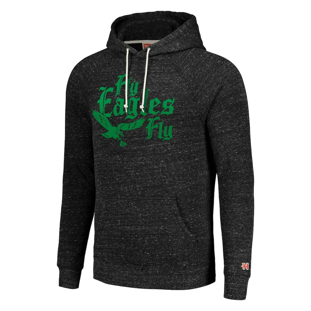 Philadelphia Eagles Homage Unisex Hyperlocal Raglan Pullover Hoodie Charcoal | NFL