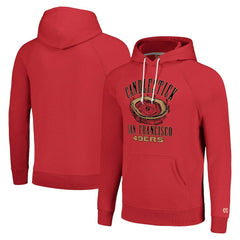 San Francisco 49ers Homage Unisex Hyperlocal Raglan Pullover Hoodie Scarlet | NFL