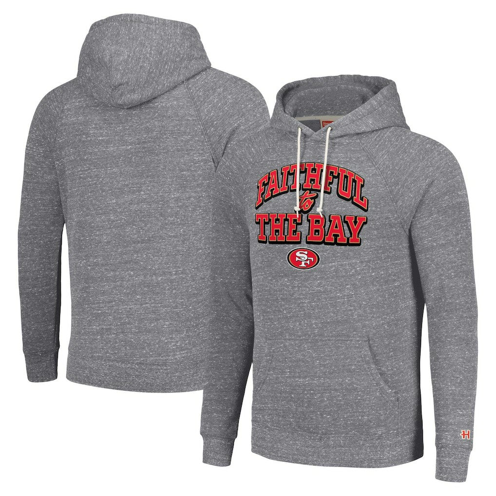 San Francisco 49ers Homage Unisex Hyperlocal Raglan Pullover Hoodie Gray | NFL