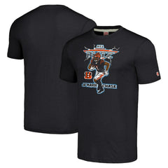 Ja'Marr Chase Cincinnati Bengals Homage Unisex NFL Blitz Player Tri-Blend T-Shirt Heathered Charcoal | NFL