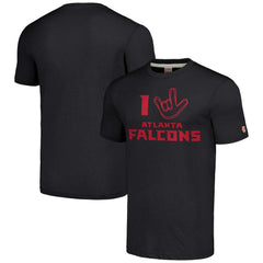 Atlanta Falcons Homage Unisex The NFL ASL Collection by Love Sign Tri-Blend T-Shirt Charcoal | NFL