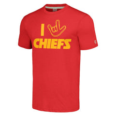 Kansas City Chiefs Homage Unisex The NFL ASL Collection by Love Sign Tri-Blend T-Shirt Red | NFL