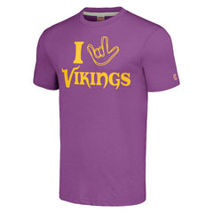 Minnesota Vikings Homage Unisex The NFL ASL Collection by Love Sign Tri-Blend T-Shirt Purple | NFL