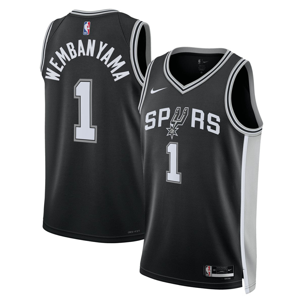 Victor Wembanyama San Antonio Spurs Unisex 2023 NBA Draft First Round Pick Swingman Jersey Icon Edition Black - NBA