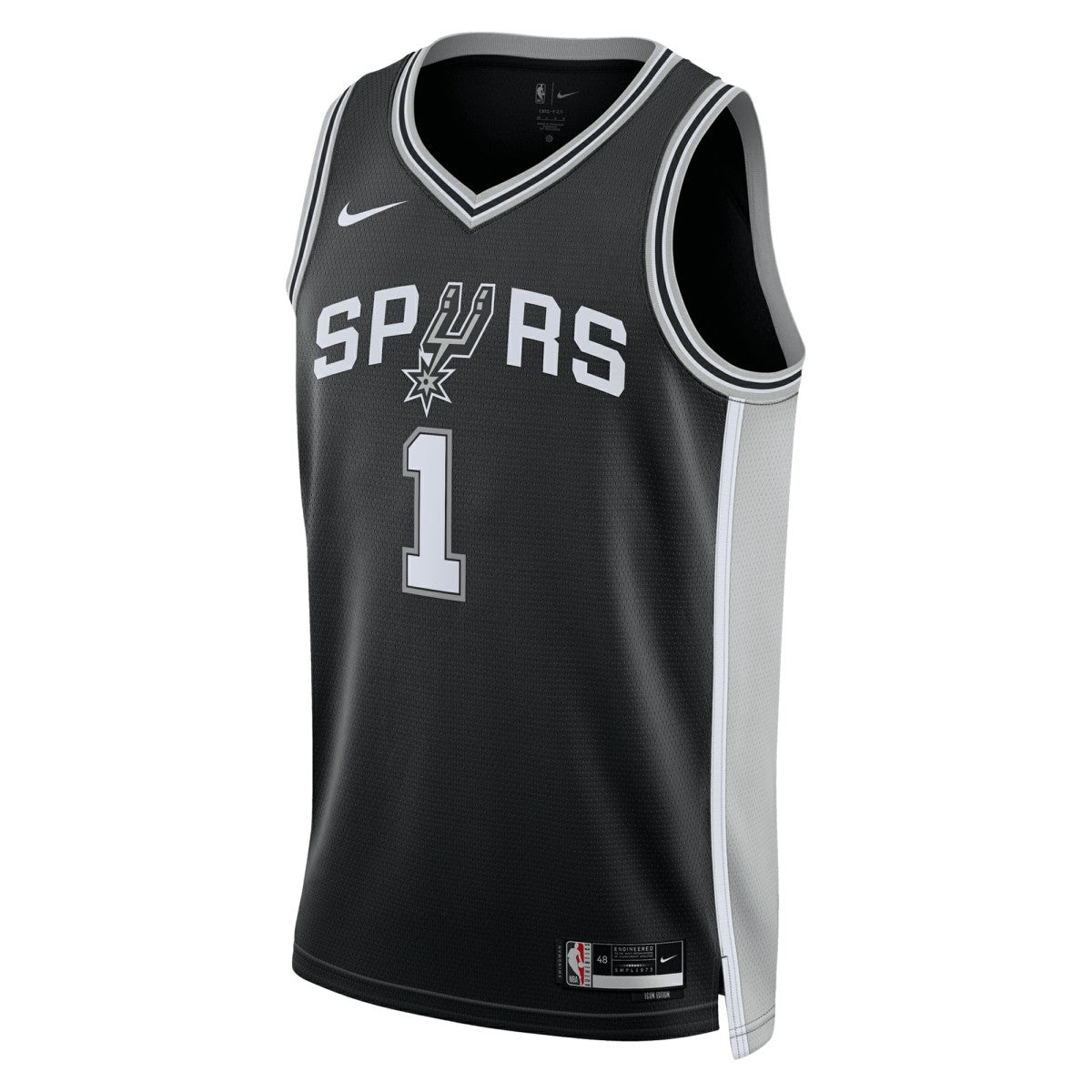 Victor Wembanyama San Antonio Spurs Unisex 2023 NBA Draft First Round Pick Swingman Jersey Icon Edition Black - NBA