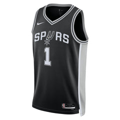 Victor Wembanyama San Antonio Spurs Unisex 2023 NBA Draft First Round Pick Swingman Jersey Icon Edition Black - NBA