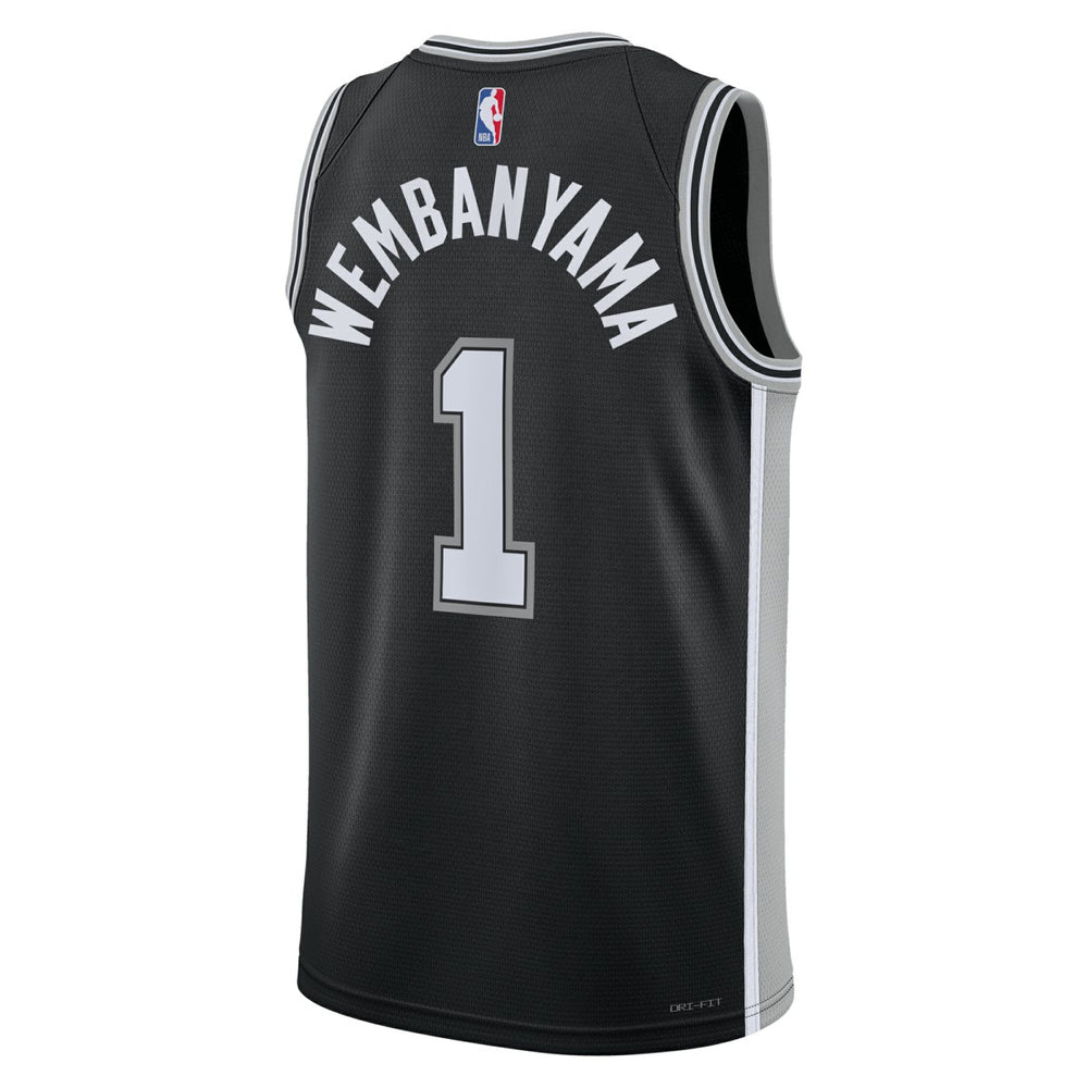 Victor Wembanyama San Antonio Spurs Unisex 2023 NBA Draft First Round Pick Swingman Jersey Icon Edition Black - NBA