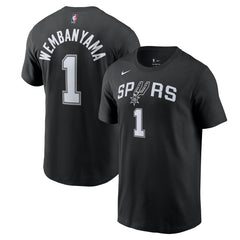 Victor Wembanyama San Antonio Spurs Icon 2022/23 Name & Number T-Shirt Black - NBA