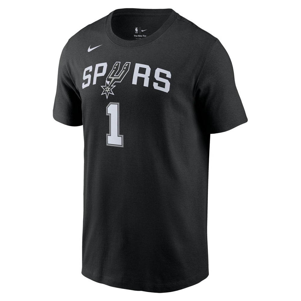 Victor Wembanyama San Antonio Spurs Icon 2022/23 Name & Number T-Shirt Black - NBA