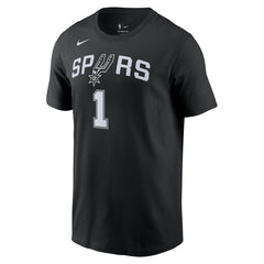 Victor Wembanyama San Antonio Spurs Icon 2022/23 Name & Number T-Shirt Black - NBA