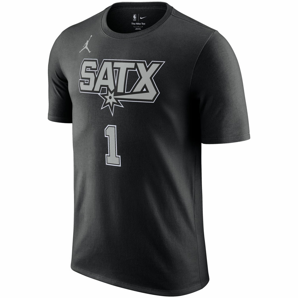 Victor Wembanyama San Antonio Spurs Jordan Brand 2022/23 Statement Edition Name & Number T-Shirt Black - NBA