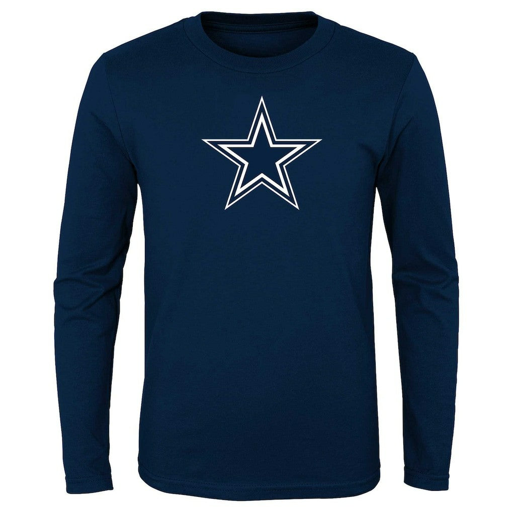 Dallas Cowboys Preschool Primary Logo Long Sleeve T-Shirt Navy | NFL
