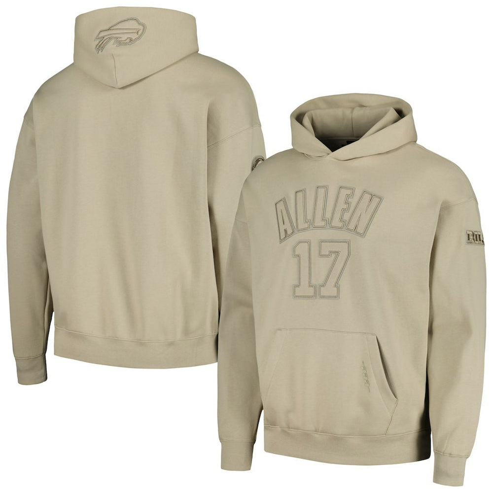 Josh Allen Buffalo Bills Pro Standard Player Name & Number Pullover Hoodie Tan | NFL