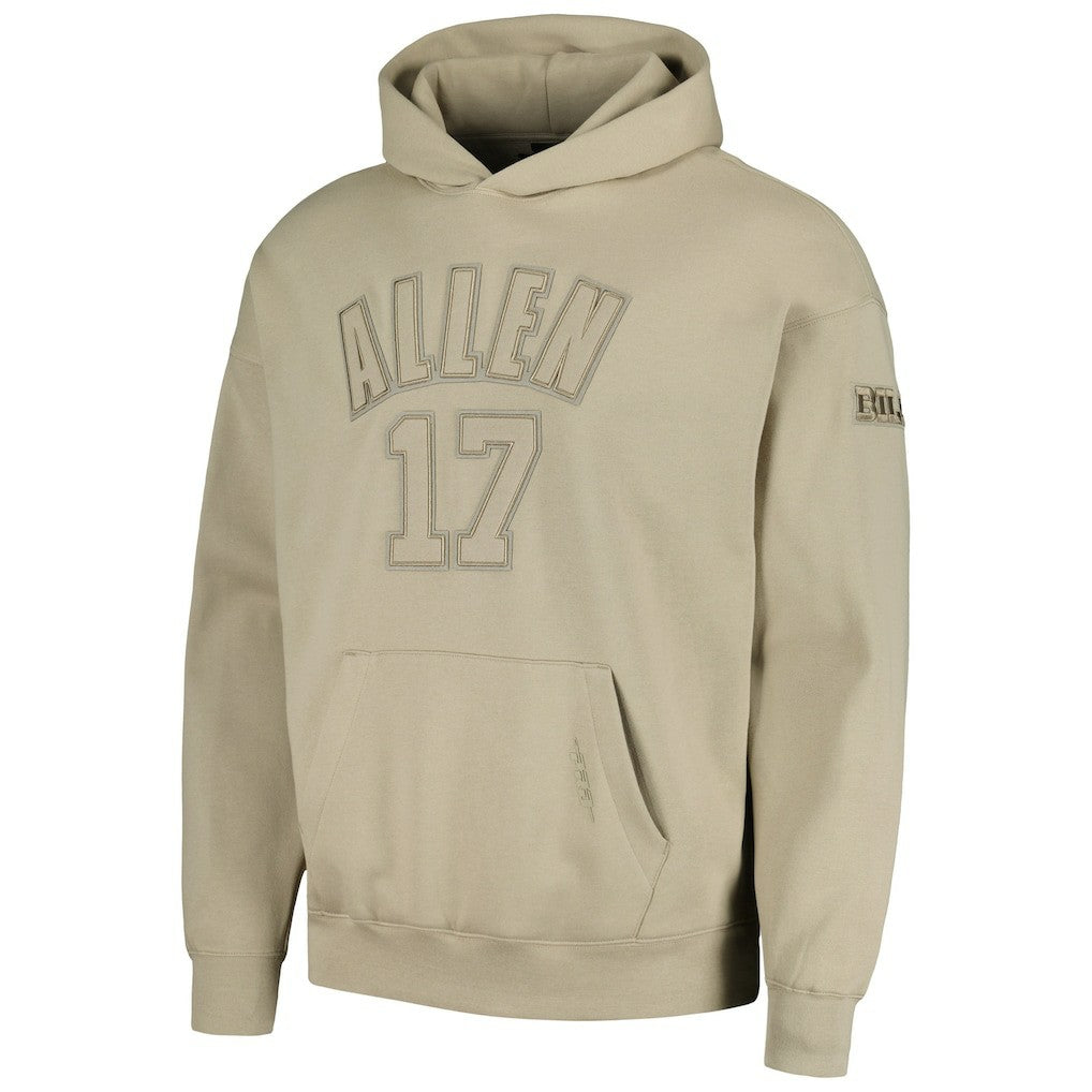 Josh Allen Buffalo Bills Pro Standard Player Name & Number Pullover Hoodie Tan | NFL