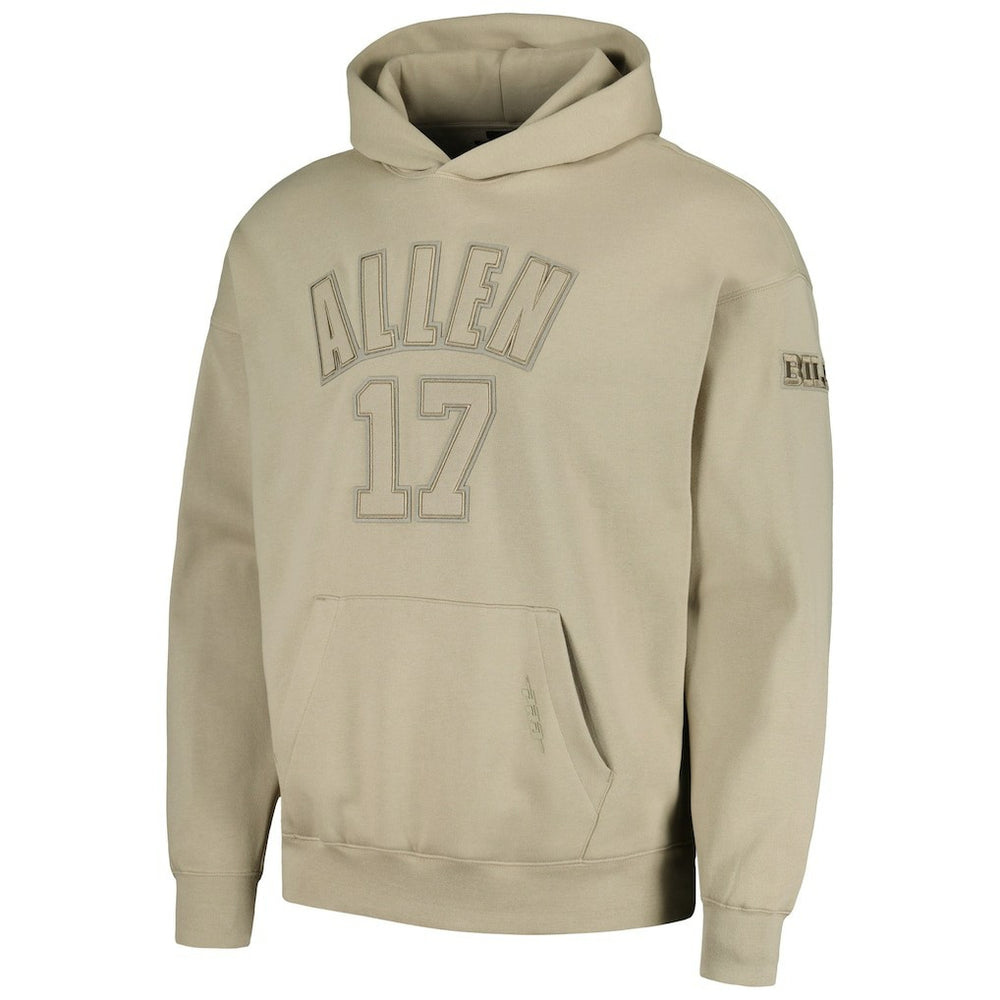 Josh Allen Buffalo Bills Pro Standard Player Name & Number Pullover Hoodie Tan | NFL