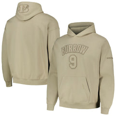 Joe Burrow Cincinnati Bengals Pro Standard Player Name & Number Pullover Hoodie Tan | NFL