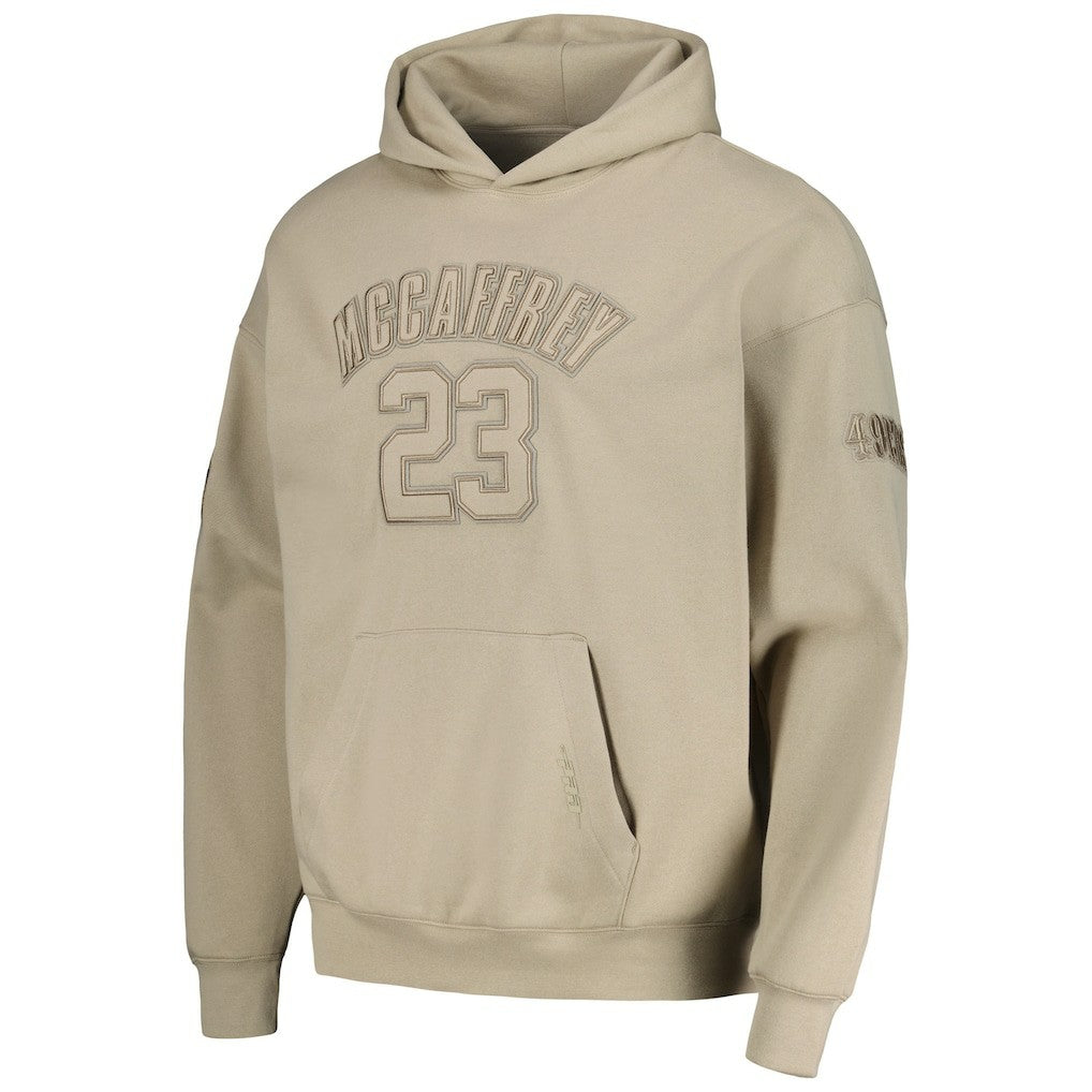 Christian McCaffrey San Francisco 49ers Pro Standard Player Name & Number Pullover Hoodie Tan | NFL