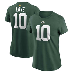 Jordan Love Green Bay Packers Women's Player Name & Number T-Shirt Green | Nike for Sale