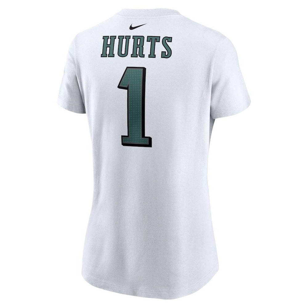 Jalen Hurts Philadelphia Eagles Women's Player Name & Number T-Shirt White | Nike for Sale