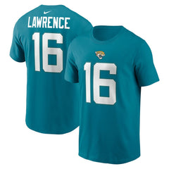 Trevor Lawrence Jacksonville Jaguars Player Name & Number T-Shirt Teal | Nike for Sale