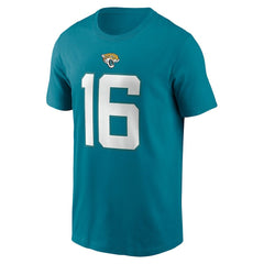 Trevor Lawrence Jacksonville Jaguars Player Name & Number T-Shirt Teal | Nike for Sale