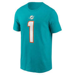 Tua Tagovailoa Miami Dolphins Player Name & Number T-Shirt Aqua | Nike for Sale