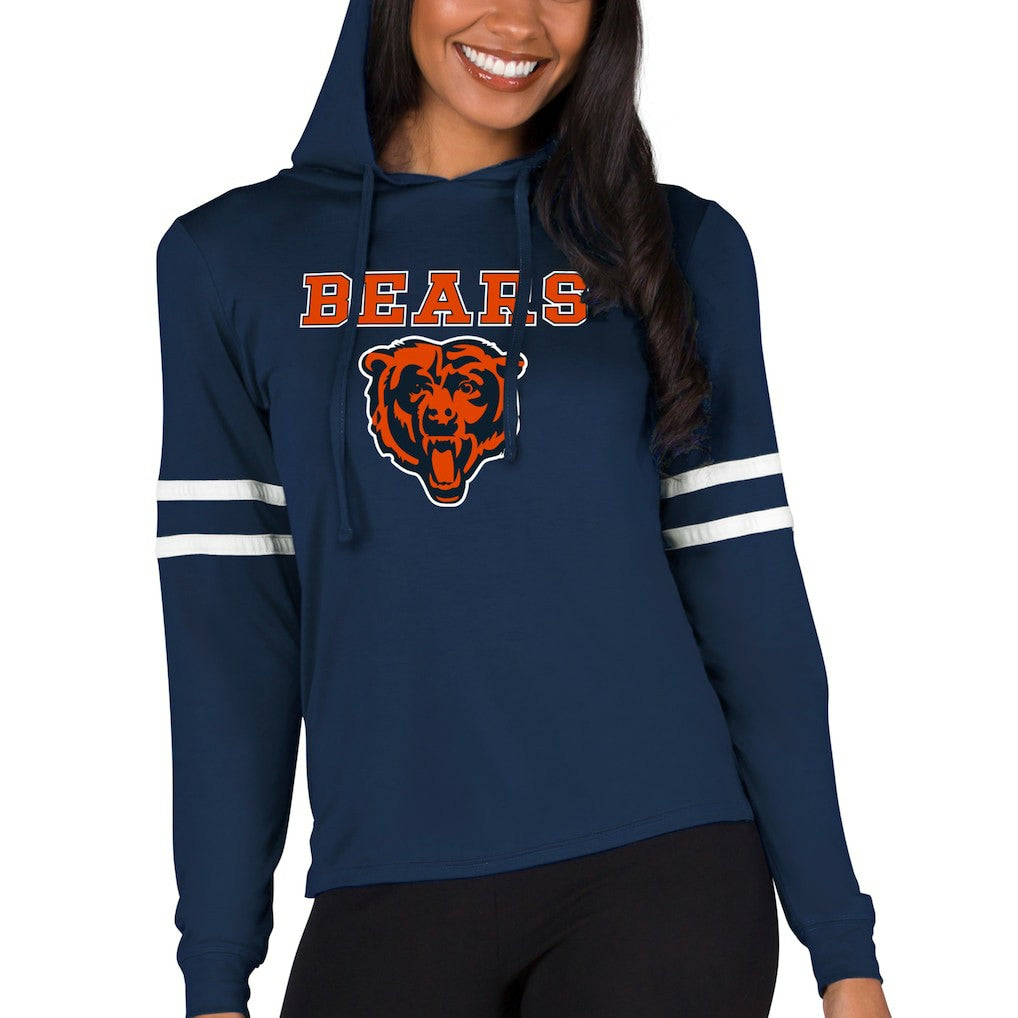 Chicago Bears Concepts Sport Women's Marathon Lightweight Lounge Pullover Hoodie Navy | NFL