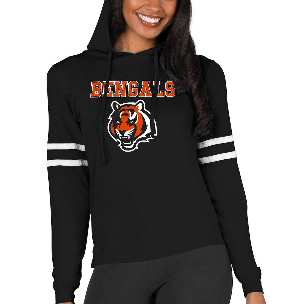 Cincinnati Bengals Concepts Sport Women's Marathon Lightweight Lounge Pullover Hoodie Black | NFL