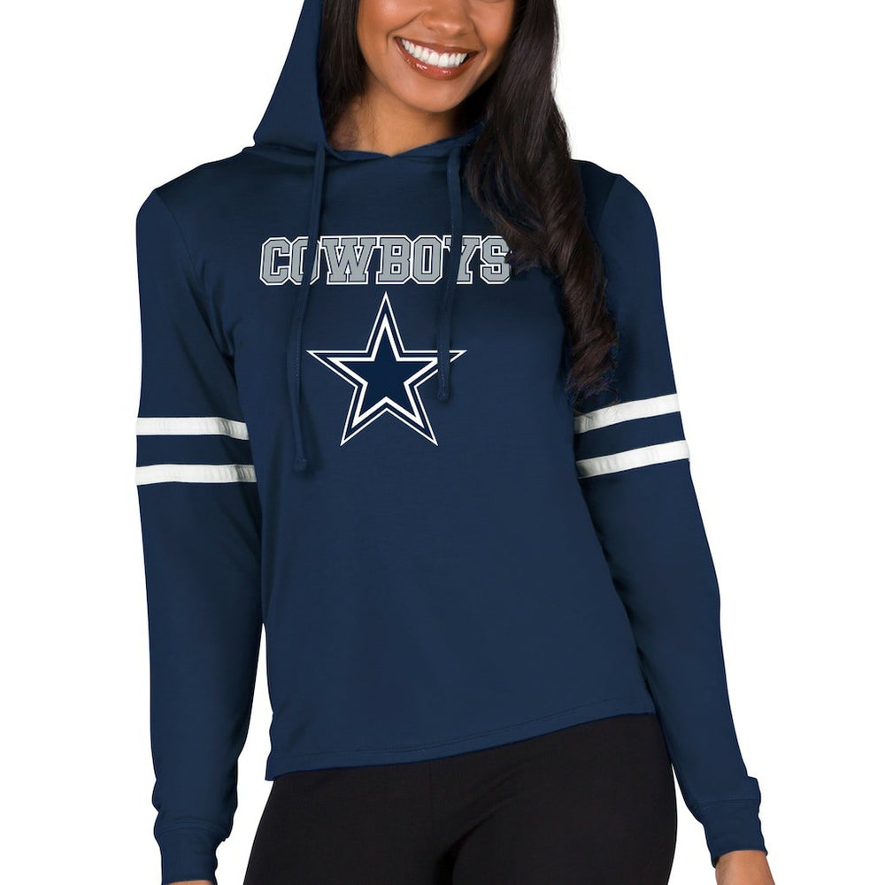 Dallas Cowboys Concepts Sport Women's Marathon Lightweight Lounge Pullover Hoodie Navy | NFL