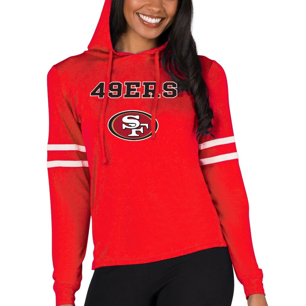 San Francisco 49ers Concepts Sport Women's Marathon Lightweight Lounge Pullover Hoodie Scarlet | NFL