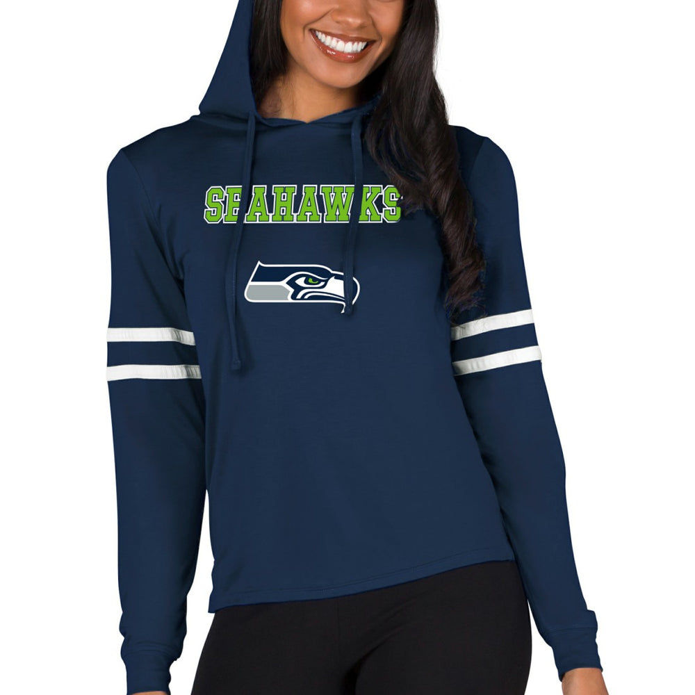 Seattle Seahawks Concepts Sport Women's Marathon Lightweight Lounge Pullover Hoodie College Navy | NFL