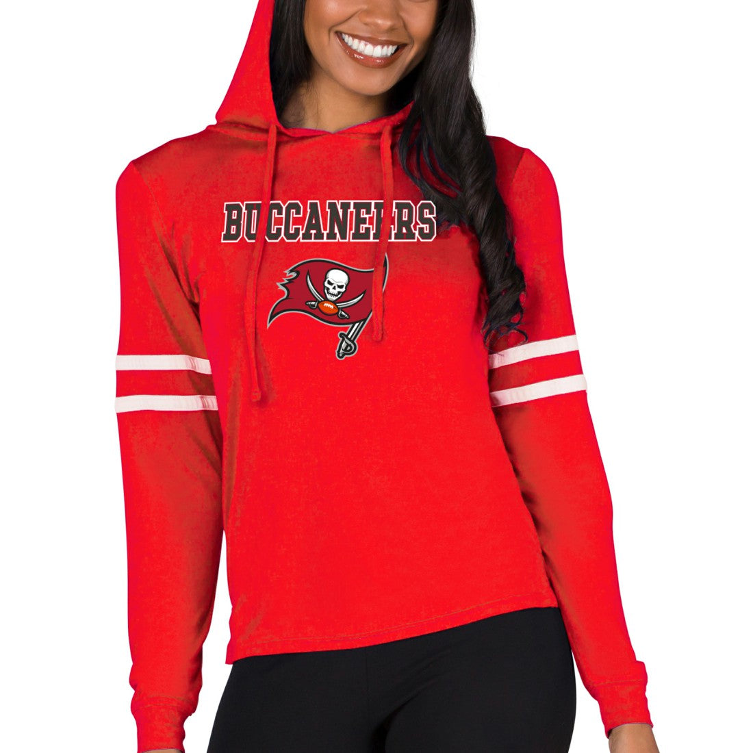 Tampa Bay Buccaneers Concepts Sport Women's Marathon Lightweight Lounge Pullover Hoodie Red | NFL