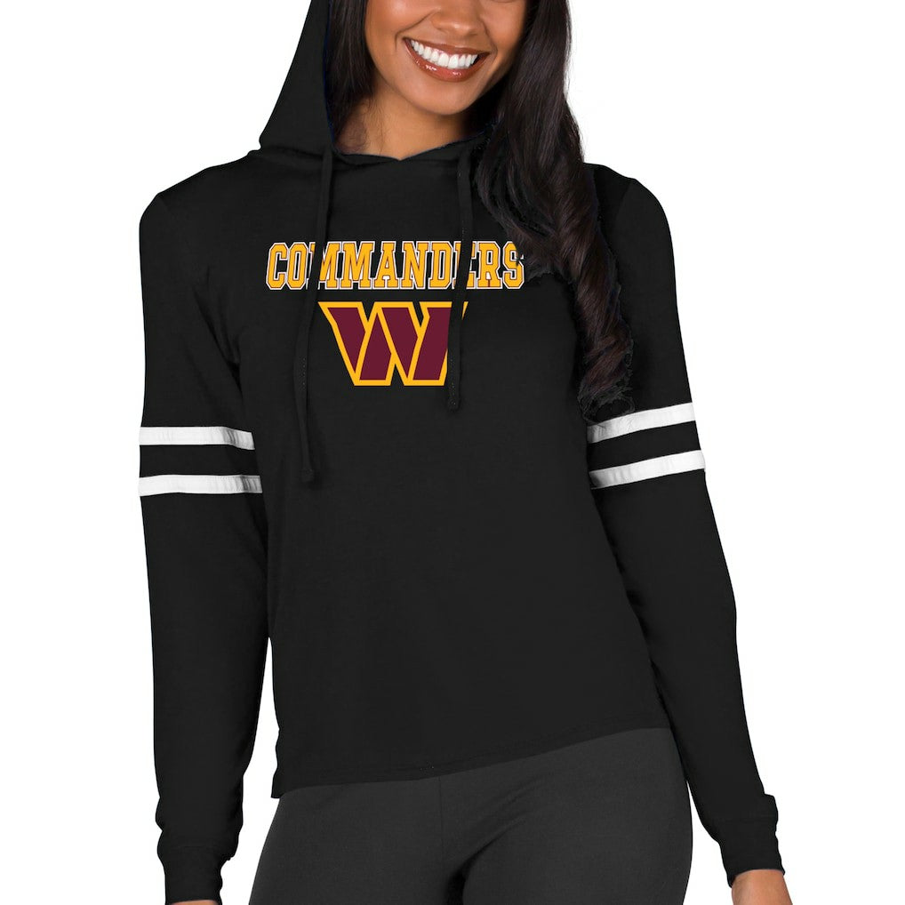 Washington Commanders Concepts Sport Women's Marathon Lightweight Lounge Pullover Hoodie Black | NFL