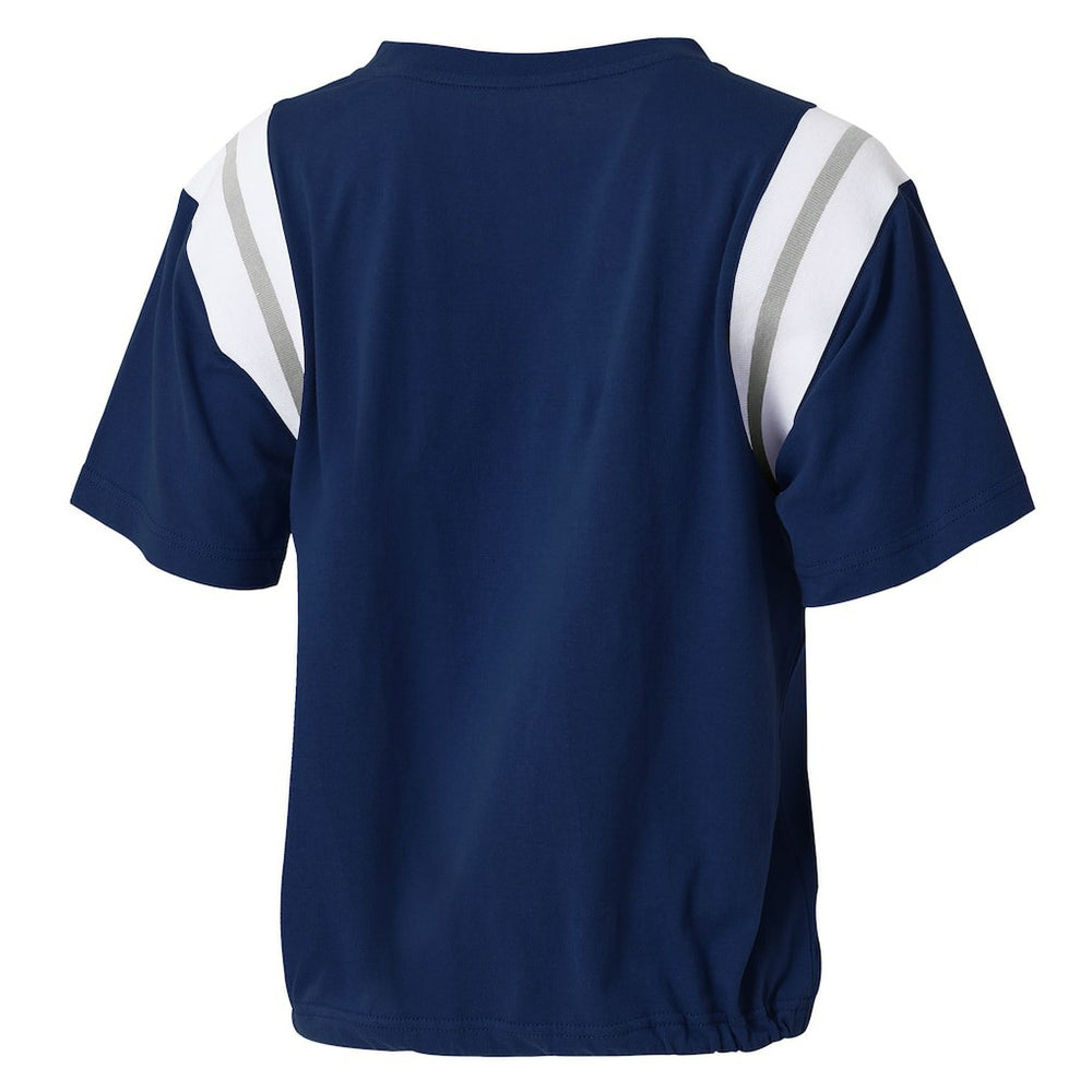 Dallas Cowboys WEAR by Erin Andrews Women's Cinched Colorblock T-Shirt Navy | NFL
