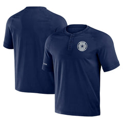Dallas Cowboys NFL x Darius Rucker Collection Washed Raglan Henley T-Shirt Navy | Fanatics