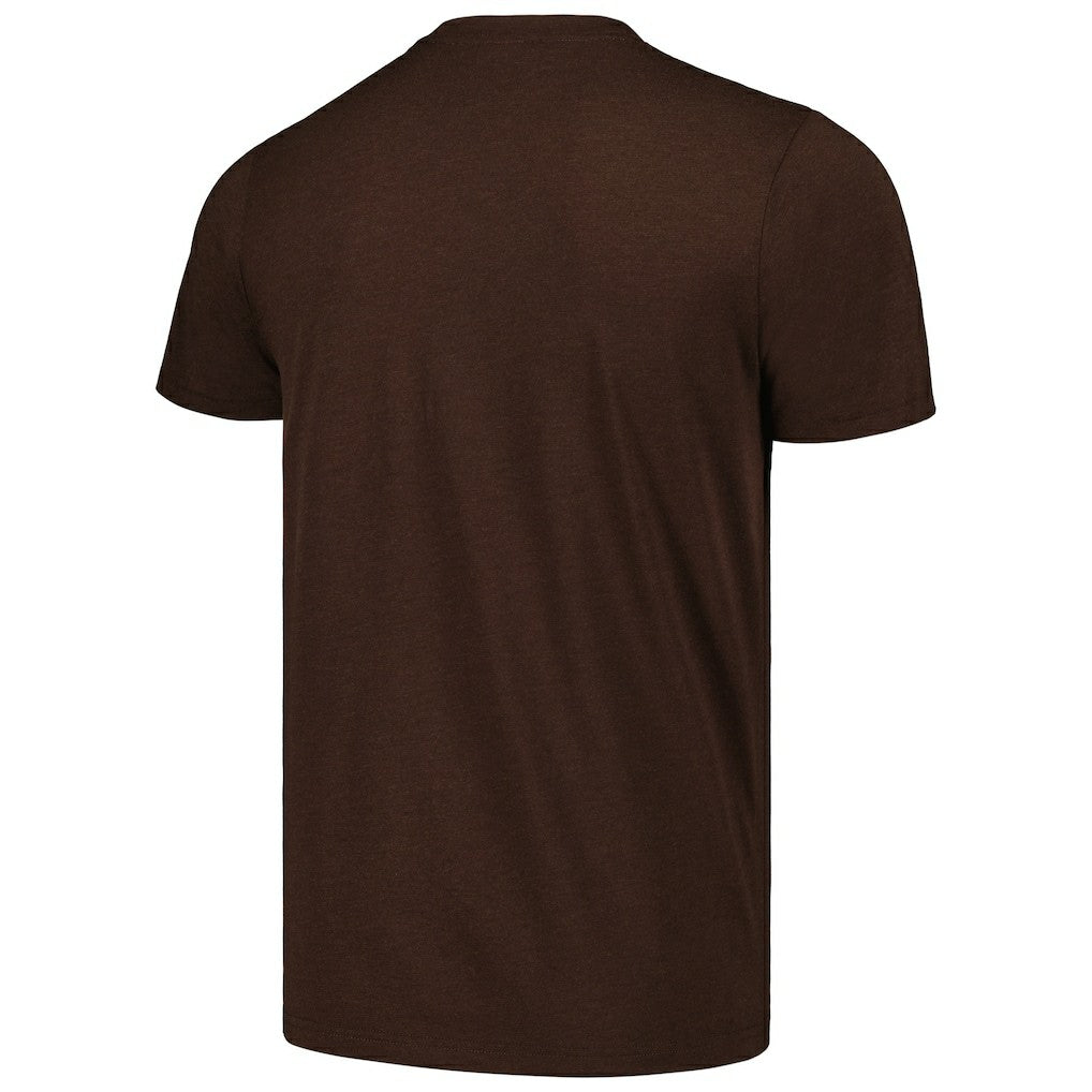 Myles Garrett Cleveland Browns Homage Unisex Caricature Player Tri-Blend T-Shirt Heathered Brown | NFL