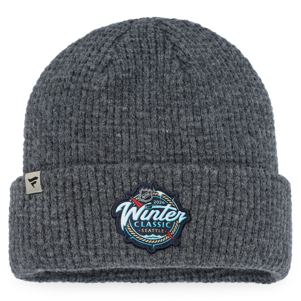 Vegas Golden Knights Fanatics 2024 NHL Winter Classic Fisherman Cuffed Knit Hat - Charcoal - NHL
